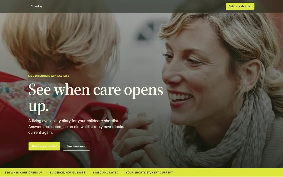 Availary homepage