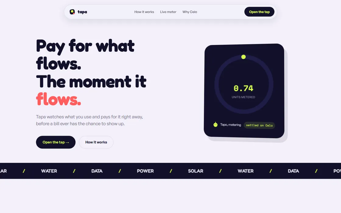 Tapa homepage
