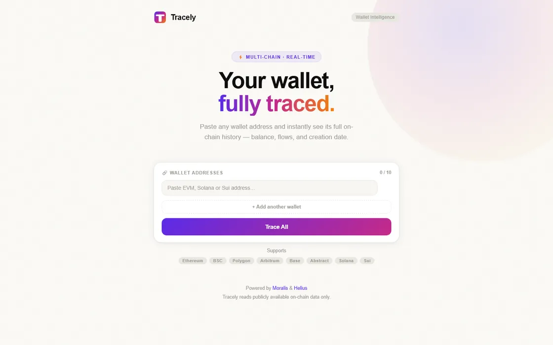 Tracely homepage